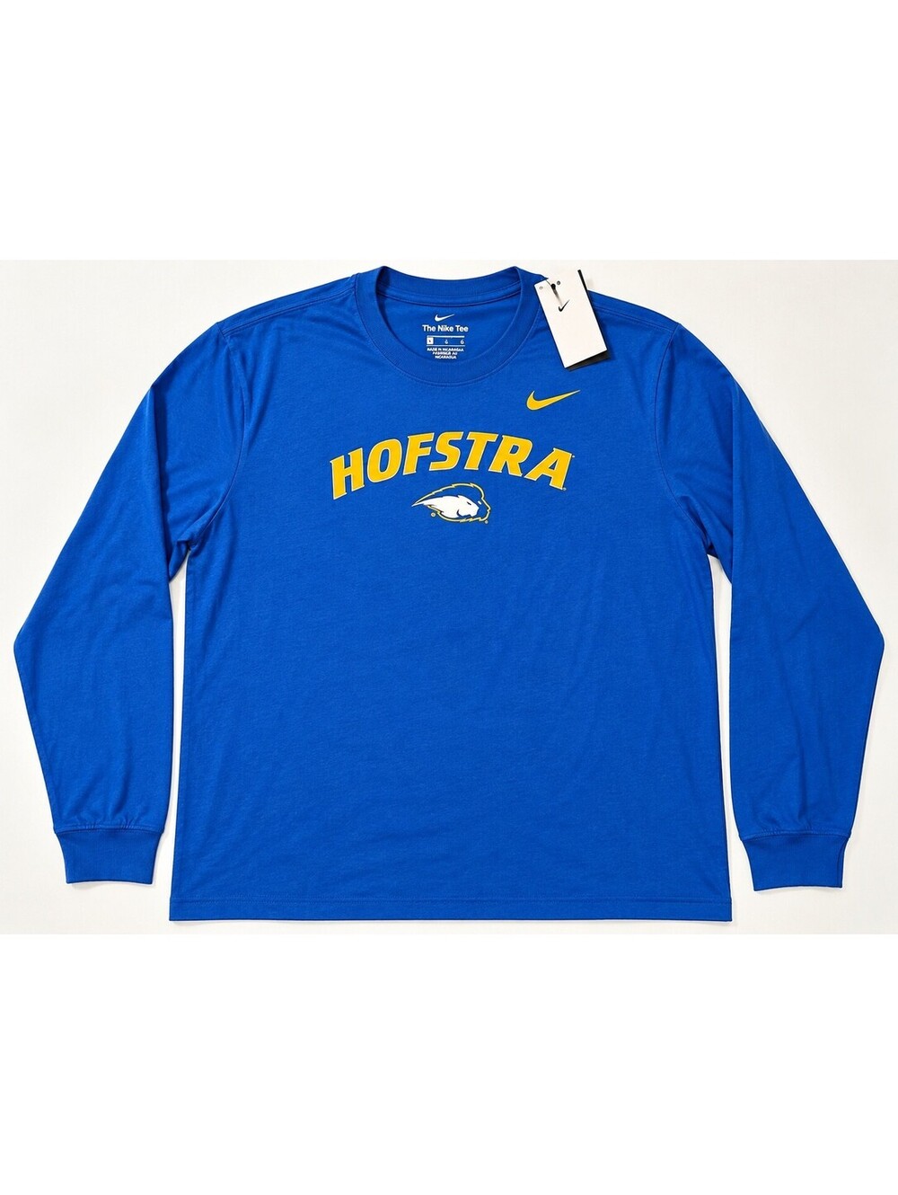 Nike Hofstra Pride Long Sleeve Boxy T-Shirt Size M Royal Blue NWT